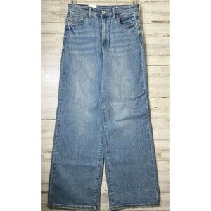 Womens  Sz 2 Flare Leg Jeans Light Blue (Waist 28 Inch) Wide-leg #Y2K #festival
